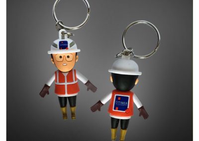 Porte-clés figurine personnalisé en PVC injecté Full 3D VINCI CITINEA