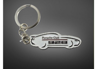 Porte-clés en métal émaillé Club Porsche 928 France
