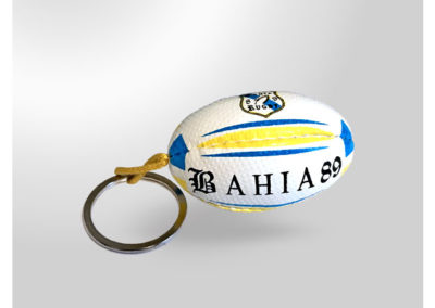 Porte-clés personnalisé Ballon de rugby imitation cuir