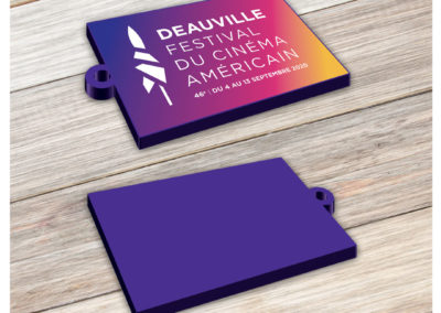 Porte-clés PVC souple imprimé Festival de Deauville